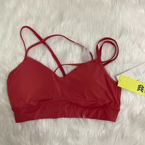 All in Motion Strappy Coral Pink Sports Bra Large New with tags